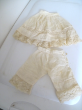 Antique 2 Piece Half Slip &amp; Matching Bloomers Undergarments for Medium S... - $32.99