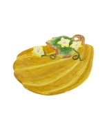 Condiment Serving Dish Fitz and Floyd Classics Autumn Gourd With Flowers... - $48.78 CAD