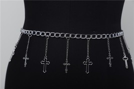 Women Cross Waist accessories Chain Waistband Punk Body Jewelry Stainless Sexy T - £11.34 GBP