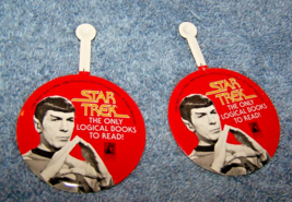 2 Unused Star Trek Mr. Spock Metal Tab Book, Reading Promotional Adverti... - $7.70