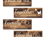 4 Pieces Home Wall Signs, This Is Us/Together/Bless This Home/Family Wal... - $40.99