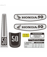 Sticker Emblems Honda C50 Cub50 Side Cover Fuel Gas Tank Complate FREE S... - £19.86 GBP