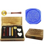 Vintage Celtic Knot Sealing Wax Seal Stamp Kit Melting Spoon Wax Stick C... - £29.53 GBP