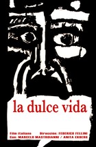 8638.La dulce vida.italian film.rustic black mask.POSTER.movie decor graphic art - £13.59 GBP+