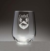 Cashell Irish Coat of Arms Stemless Wine Glasses (Sand Etched) - £54.16 GBP