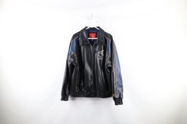 Vintage NFL Mens XL Distressed Lined Faux Leather St Louis Rams Football Jacket - £71.18 GBP