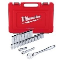 Milwaukee Tool 22 pc 1/2&quot; Drive SAE Ratchet and Socket Set with FOUR FLA... - $7,663.86 MXN