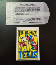 BAXTER LANE CO The Six Flags of Texas Vintage Travel Luggage Water Decal... - $21.77