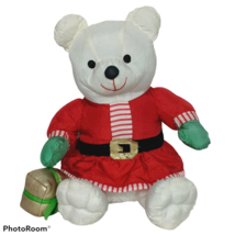 Carlmax Co Christmas Mrs Claus Bear Plush Present Stuffed Animal 9.5&quot; - £16.31 GBP