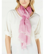 Calvin Klein Chambray Woven Oblong Scarf Magenta One Size - MSRP $40 - $395.64 MXN