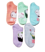 Sanrio Hello Kitty Women&#39;s 5 Pair No Show Socks Keromi Keroppi Melody NE... - £11.15 GBP