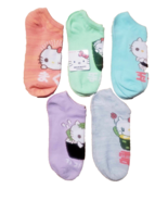 Sanrio Hello Kitty Women&#39;s 5 Pair No Show Socks Keromi Keroppi Melody NE... - £11.21 GBP