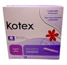 VTG 2004 Kotex Security Tampons Unscented Super Plus 18 count - $568.44 MXN
