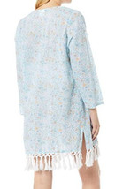 Masala Baby Womens  Mini Floral Fringe Tunic Size Small Color Blue - £46.89 GBP
