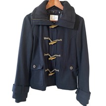 Nautical Women Lined Jacket Coat Size Small Navy Wool Hooded Fall Comfor... - $29.99
