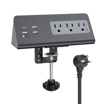 Desk Power Strip With Pd 20W Usb C, Nightstand Power Strip With 3 Outlet... - $61.99