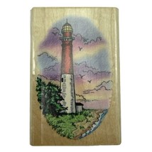 Barnegat Light NJ Lighthouse Stampendous Etchling Ocean 1997 Rubber Stam... - $12.57