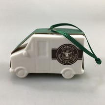 Starbucks Delivery Truck Mermaid Logo Mini Ceramic Ornament 2016 New - $24.35