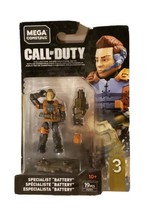 New Mega Construx Call of Duty Specialist &quot;Battery&quot; Buildable 19pc Mini Series 3 - £7.88 GBP