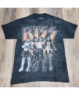 Liquid Blue KISS Band T-Shirt Black Tie Dye Graphic Rock Tour Tee Size M... - €20,11 EUR