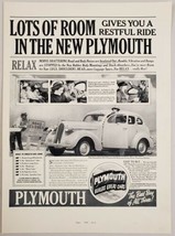 1937 Print Ad Plymouth De Luxe 4-Door Touring Sedan Lots of Room - £13.91 GBP