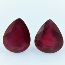 Natural Ruby 11X13mm Pear Facet Cut Merlot Color SI Clarity Africa Loose Preciou - £97.68 GBP