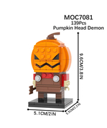 139pcs Pumpkin Head Figure Model Building Blocks Kids Toys for Children ... - £11.86 GBP