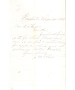 1885 Handwritten letter Signed J H Bliss Winchester New Hampshire NH Bus... - £44.72 GBP
