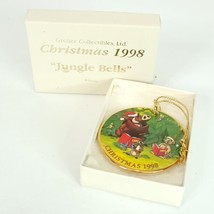 Disney &amp; Grolier Christmas Disc Lion King Ornament Jingle Bells 1998 Timon Simba - £19.46 GBP