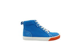 [06156] Clarks Club Pop - PS Boys Kids Blue Orange NYC Sneakers Wide - £29.47 GBP