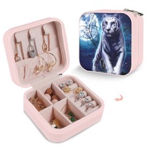 Leather Travel Jewelry Storage Box - Portable Jewelry Organizer - Prowler - $15.47