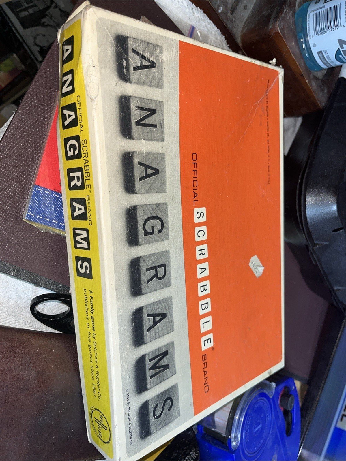 Anagrams Tile Family Game 1962 by Scrabble Wooden Tiles Crafts Scrapbooking - £9.10 GBP