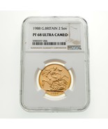 1988 Great Britain 2 Sovereign Gold Coin Graded by NGC as PF68 Ultra Cameo - $2,515.59