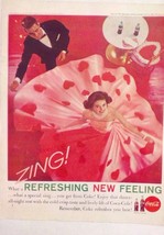 Zing A refreshing New Feeling A 1961 Coca-Cola 10&quot; by 13.5&quot; Ad Print - $4.90