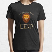  The Best Are Born On Leo Women&#39;s Black Tee T-Shirt - £14.27 GBP