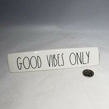Rae Dunn GOOD VIBES ONLY Plaque Sign Magenta Artisan Collection Office Desk Sign - £14.57 GBP