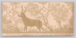 Victorian Trade Card Antlered Deer Puzzle Card Burns Philadelphia Boots Shoes - £7.10 GBP