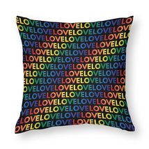 Mondxflaur Rainbow Love Pillow Case Covers for Sofas Polyester Decorative Home - £8.78 GBP+