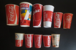 11 different Coca-Cola  Cups 9 Paper and 2 Foam - $2.72