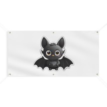 Matte Vinyl Banner Halloween Cartoon Bat Image Personalized Custom Outdoor Indoo - $52.53+