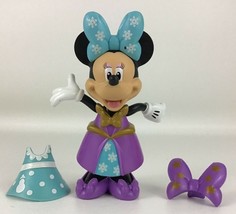 Minnie Mouse Snap N&#39; Style Figure 6pc Lot Bow Dress Disney Bow-tique 2010 Mattel - £14.28 GBP