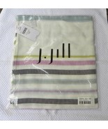 New with Tag J Jill Infinity Scarf-- 100% cotton gauze white w/ stripes - $311.70 MXN