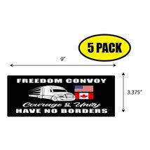 5 PACK 3.37"x9" FREEDOM CONVOY COURAGE Sticker Decal Humor Funny Gift BS... - $6.53