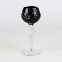 Imperlux Lausitzer Vineyard Hock Cordial Glass Ruby Red Cut to Clear, 5 ... - $30.00