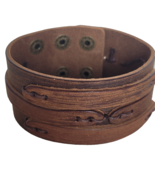 Wide Brown Leather Cuff Bracelet Adjustable Wristband Boho Punk Retro Un... - $282.41 MXN