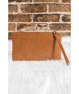 Thai Curry Crocodile Pattern Zipper Wristlet Wallet - $5.27 CAD