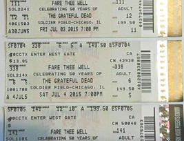 1-Grateful Dead Fare Thee Well Tour July 3,4,or 5th 2015 Soldier Field 50Yr Ann - £6.30 GBP+