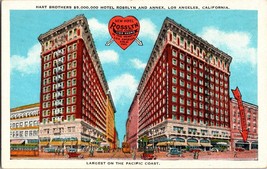 Vtg Postcard Hotel Rosslyn and Annex, Los Angeles California, Hart Brothers - £4.82 GBP