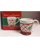 Fitz &amp; Floyd 2014 Ceramic Mug Cup Southern Santa Christmas Blessings in Box - $10.99