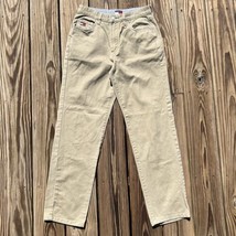 Tommy Hilfiger Straight Leg Tommy Jeans Spell Out Logo Tan Womens Size 8 - $18.97